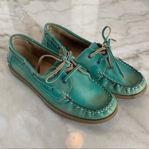 Bed Stu Aunt Bettie Turquoise Loafers